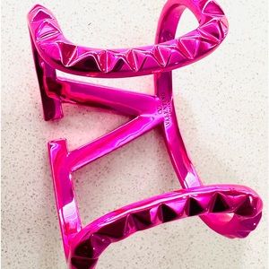 VALENTINO HOT PINK CUFF METAL BRACELET